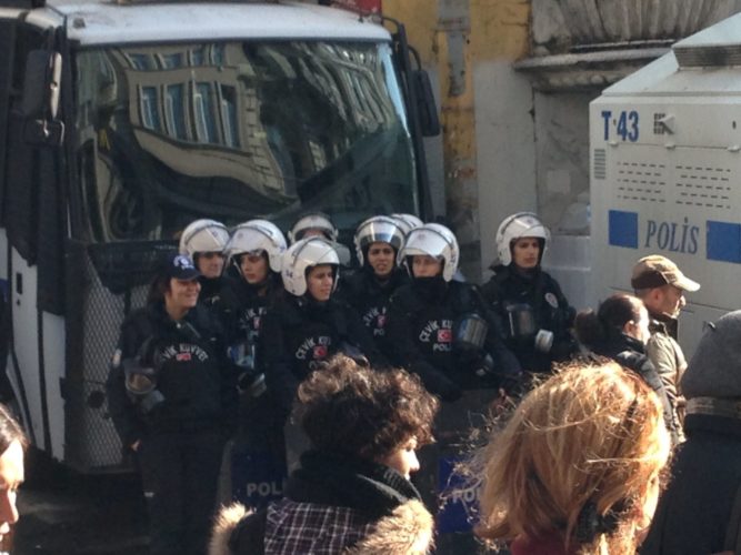 Riot police Istanbul Turkey