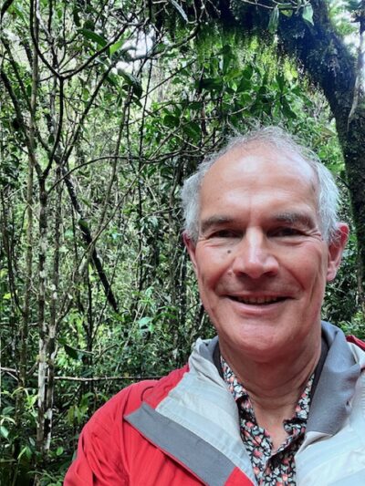 Leigh Turner in the forest at Parque Avi