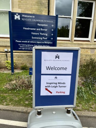 Talks in schools - a nice notice