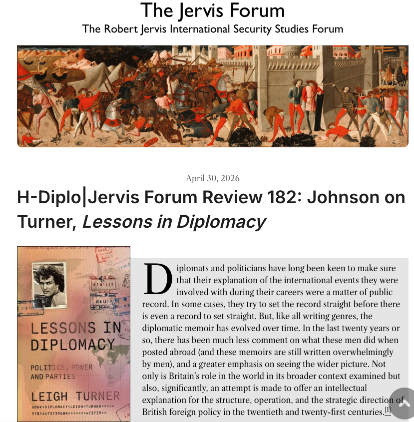 H Diplo review of "Lessons in Diplomacy"